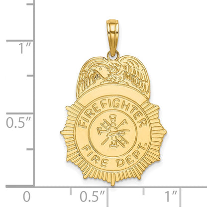 14K Gelbgold Feuerwehrabzeichen-Charm