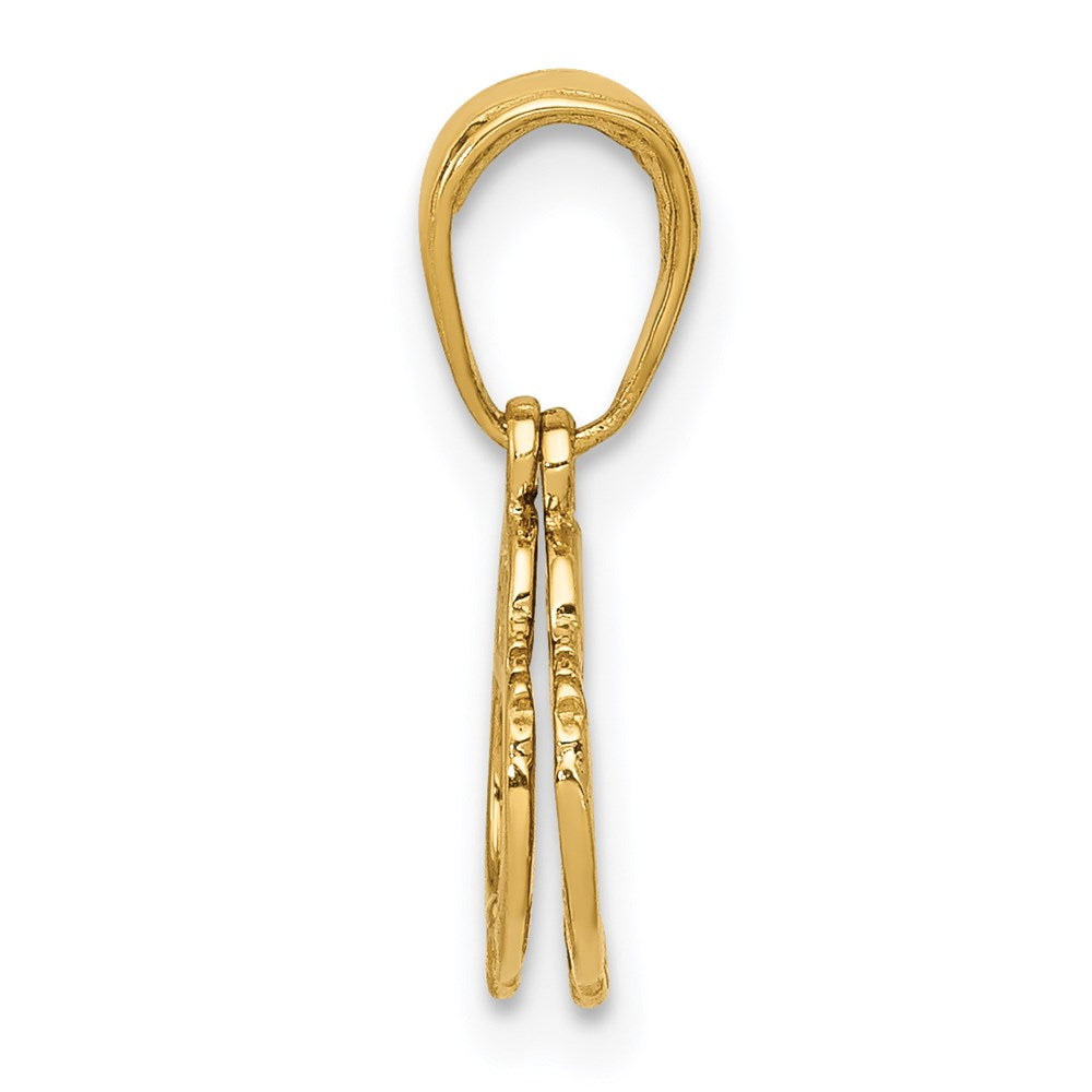 14K Gelbgold 2-piece Handcuffs Anhänger
