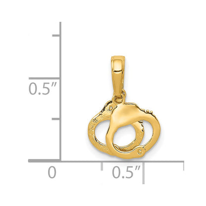 14K Gelbgold 2-piece Handcuffs Anhänger