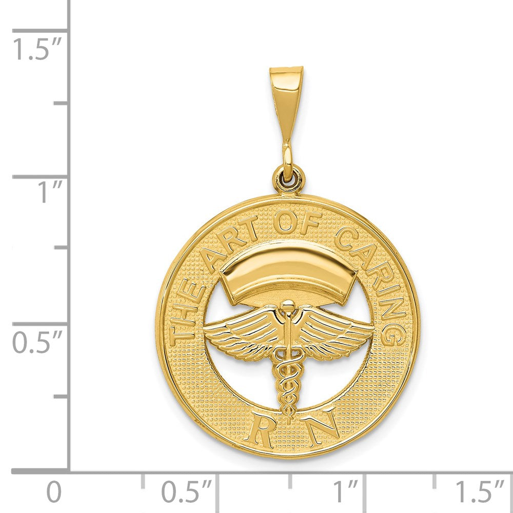 14K Gelbgold Anhänger "RN THE ART OF CARING