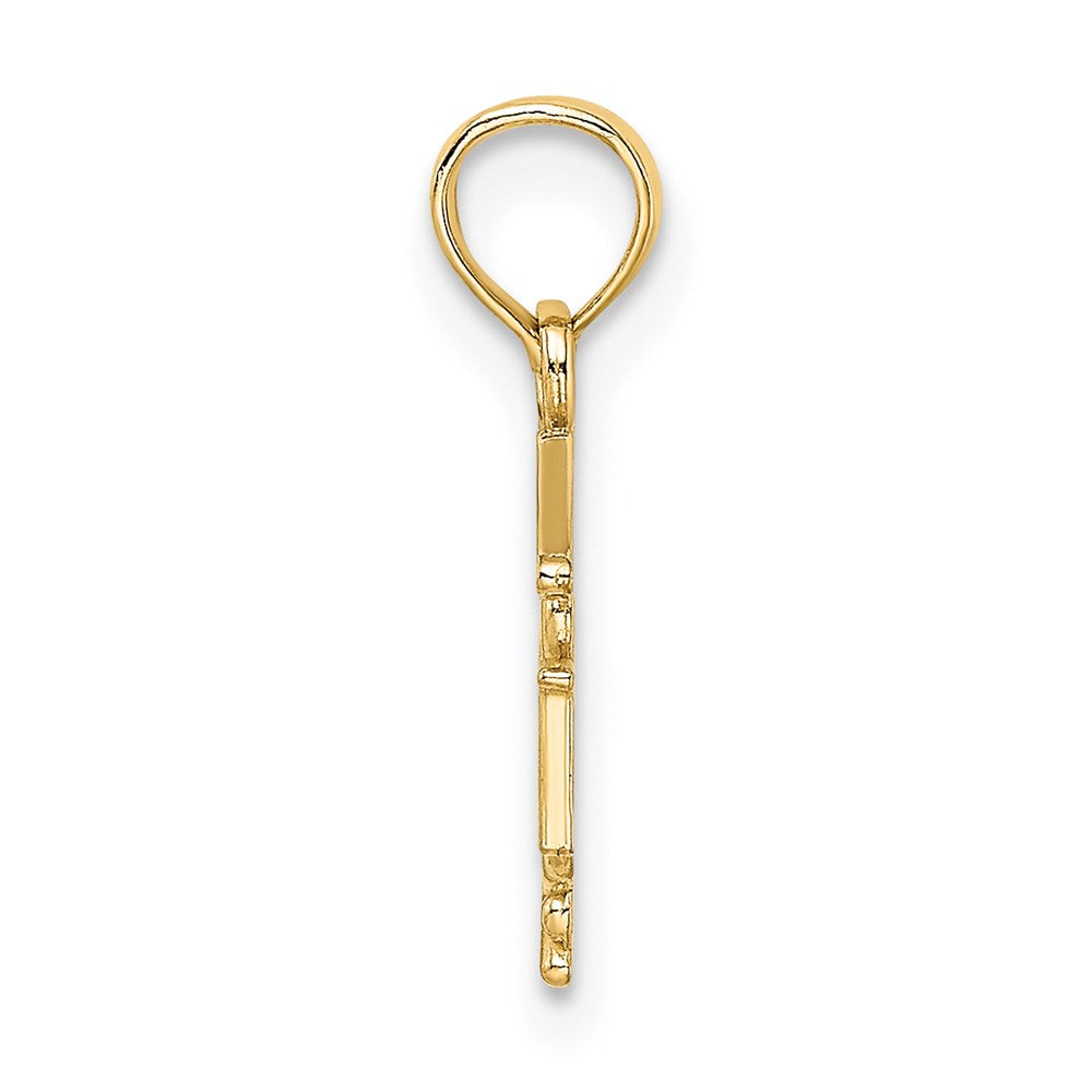 14K Gelbgold Rn Caduceus Charm