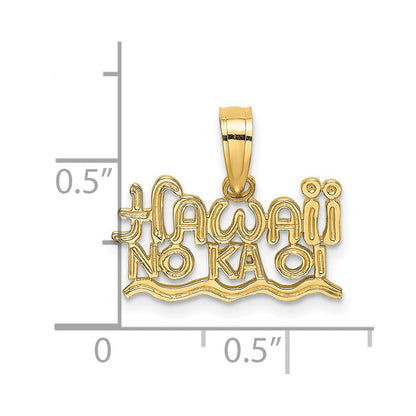 14K Gelbgold Hawaii No Ka Oi Charm