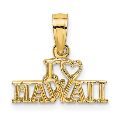 14K Gelbgold I Herz Hawaii Charm