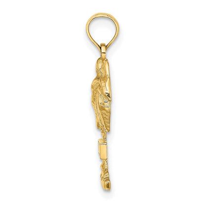 14 Karat Gelbgold St. George Palmen-Charm
