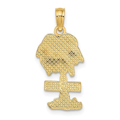 14 Karat Gelbgold St. George Palmen-Charm