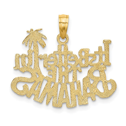 14K Gelbgold Es Better in The Bahamas Charm