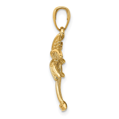 14K Gelbgold Palmenbaum-Anhänger