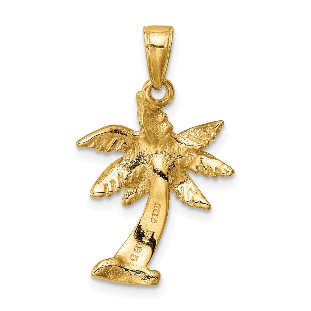 14K Gelbgold Palmenbaum-Anhänger