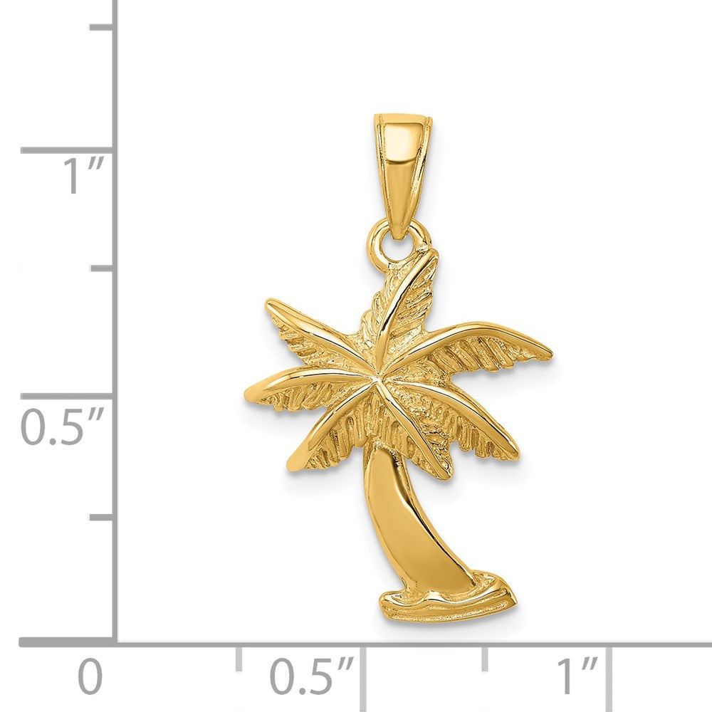 14K Gelbgold Palmenbaum-Anhänger