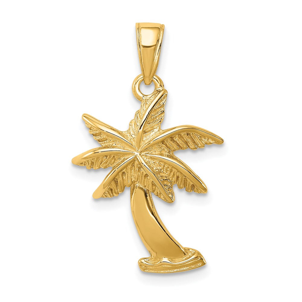 14K Gelbgold Palmenbaum-Anhänger