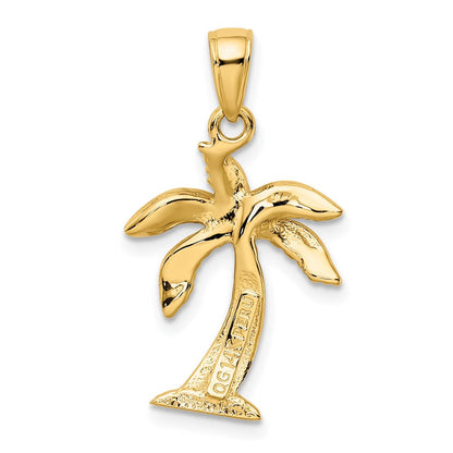 14K Gelbgold Palmenbaum-Anhänger