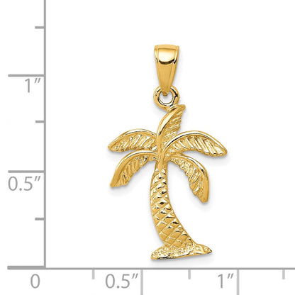14K Gelbgold Palmenbaum-Anhänger
