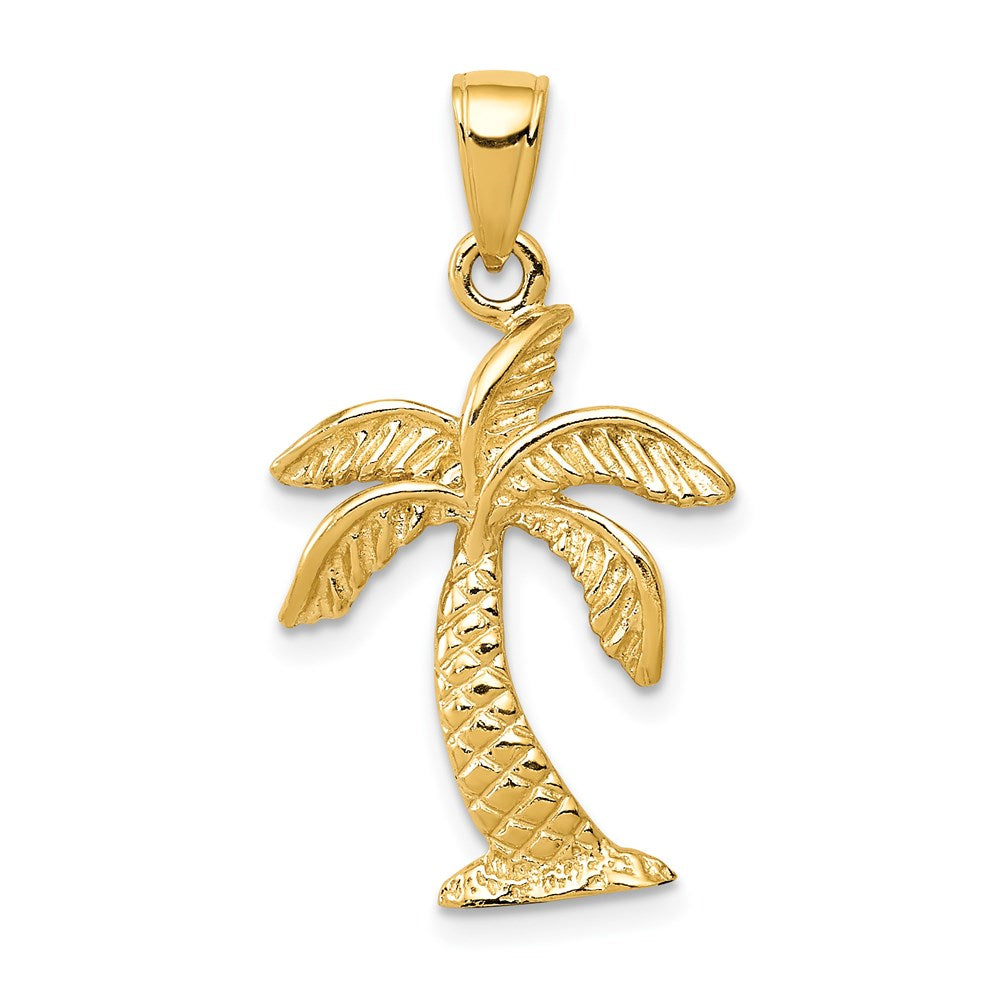 14K Gelbgold Palmenbaum-Anhänger