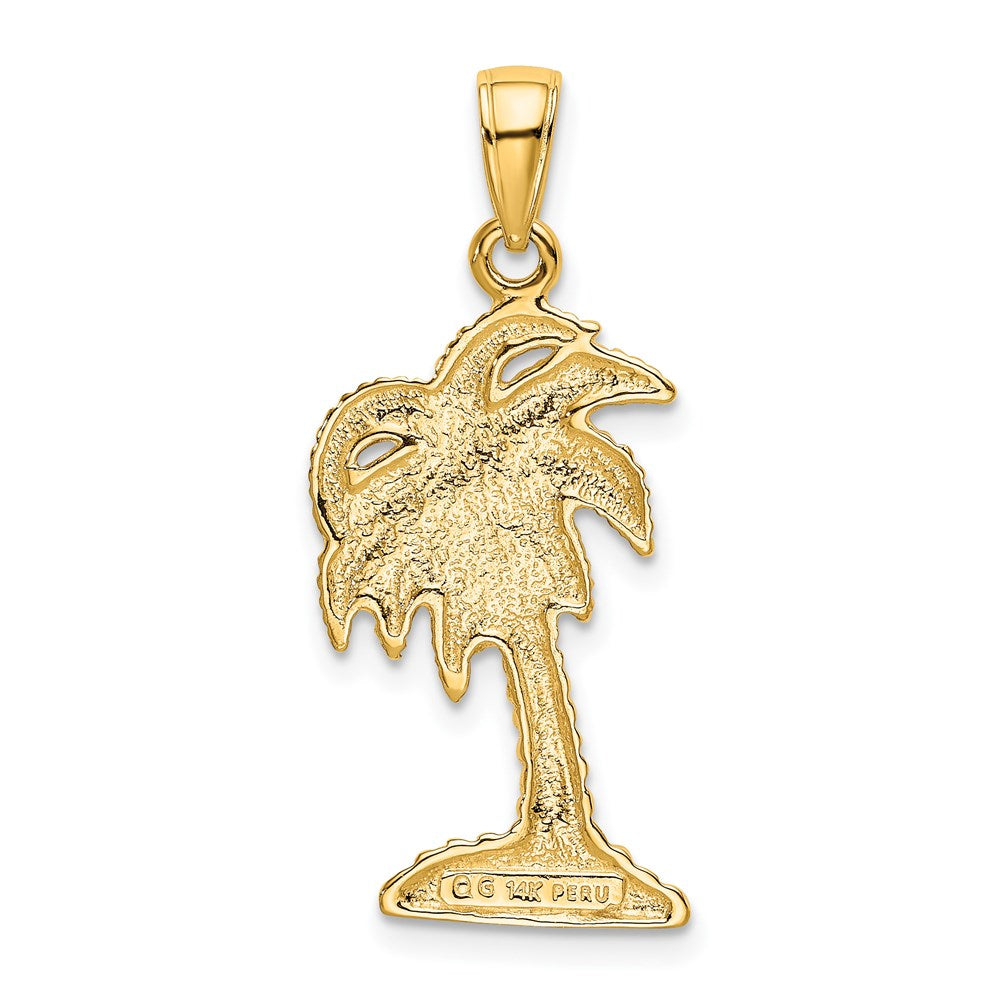 14K Gelbgold Palmenbaum-Anhänger
