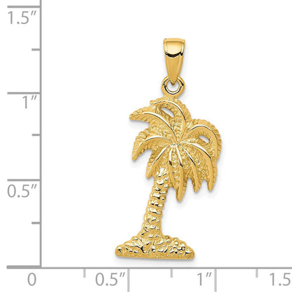 14K Gelbgold Palmenbaum-Anhänger
