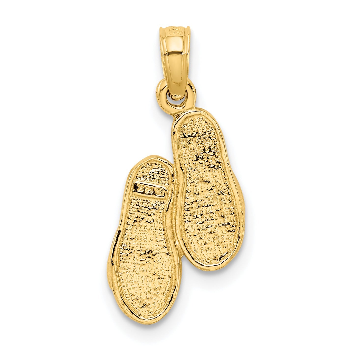 14K Gelbgold 3d Flip Flops Anhänger