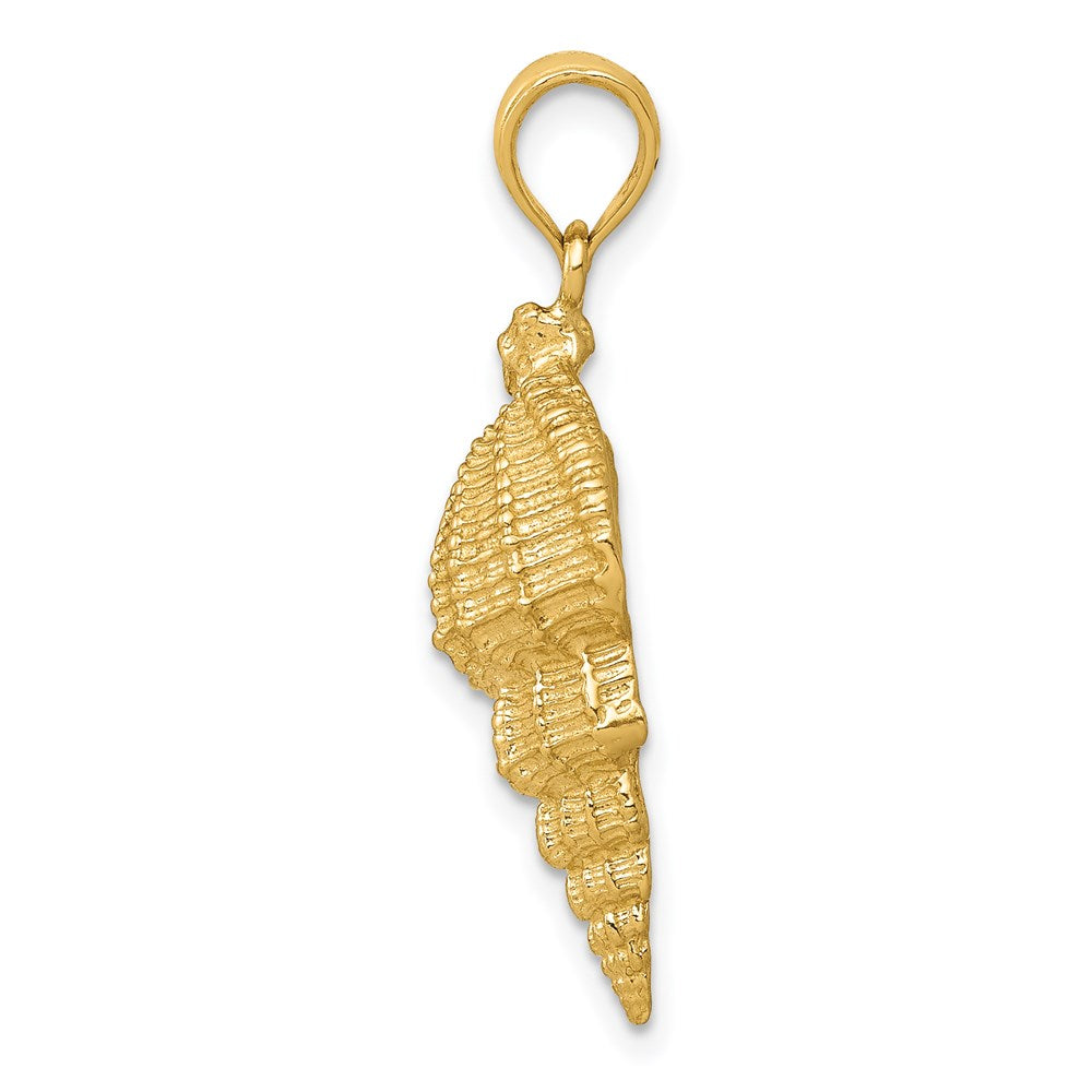 14K Gelbgold Muschel-Anhänger (Meeresschnecke)** Falls es sich um eine klassische Muschelform handelt, auch möglich: **14K Gelbgold Muschelschale-Anhänger