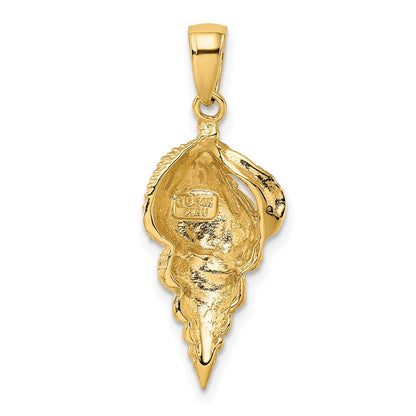 14K Gelbgold Muschel-Anhänger (Meeresschnecke)** Falls es sich um eine klassische Muschelform handelt, auch möglich: **14K Gelbgold Muschelschale-Anhänger