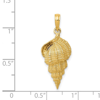 14K Gelbgold Muschel-Anhänger (Meeresschnecke)** Falls es sich um eine klassische Muschelform handelt, auch möglich: **14K Gelbgold Muschelschale-Anhänger