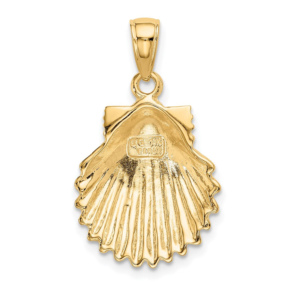 14K Gelbgold Muschelschalen-Anhänger