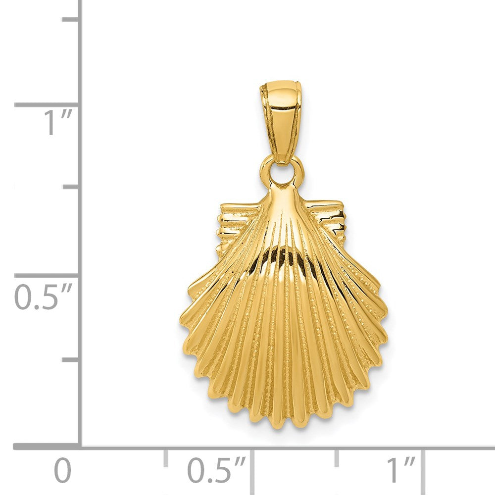 14K Gelbgold Muschelschalen-Anhänger