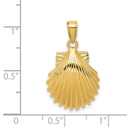 14K Gelbgold Muschelschalen-Anhänger