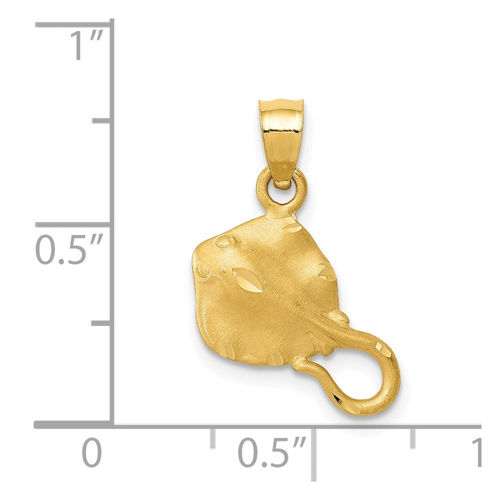 14K Gelbgold Stingray Anhänger
