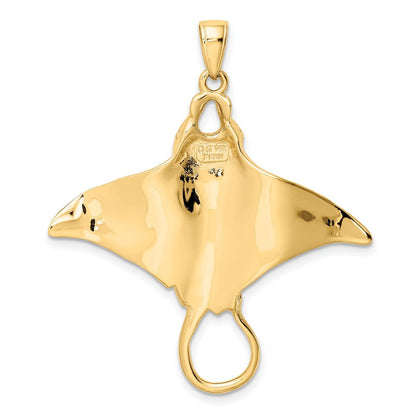 14K Gelbgold Manta-Rochen-Anhänger