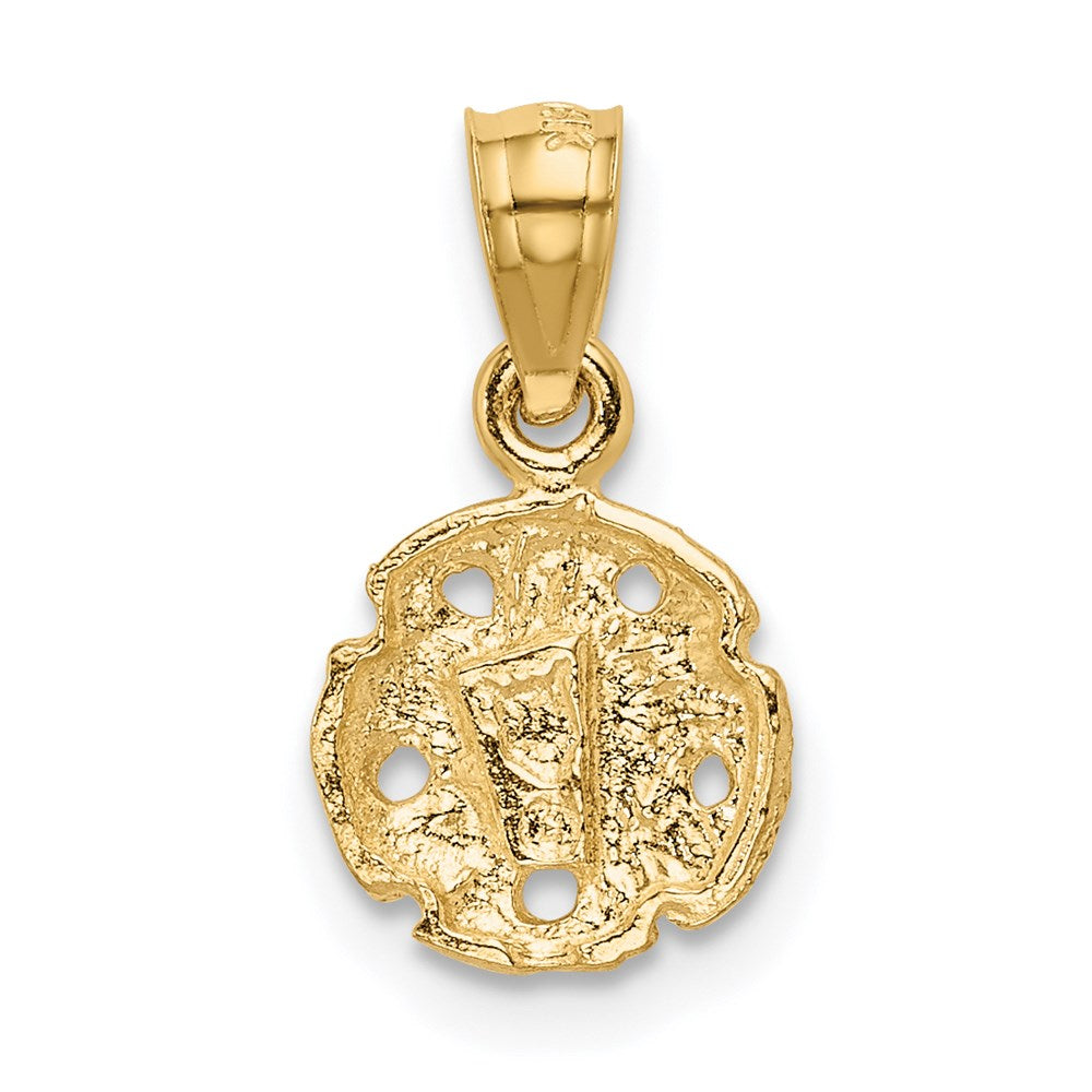 14K Gelbgold Sand Dollar Anhänger