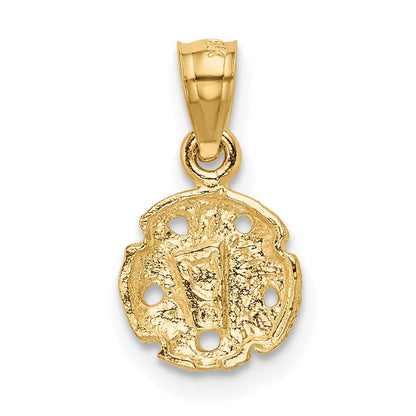 14K Gelbgold Sand Dollar Anhänger