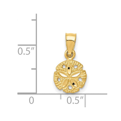 14K Gelbgold Sand Dollar Anhänger