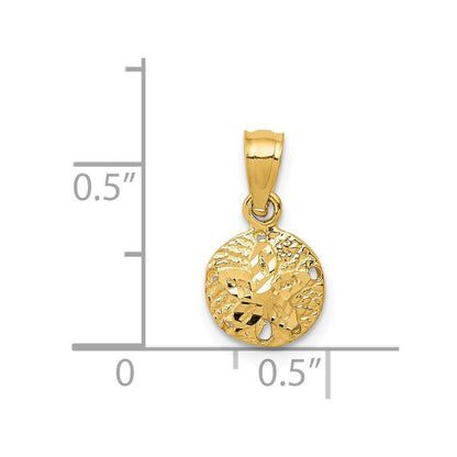 14K Gelbgold Sand Dollar Anhänger