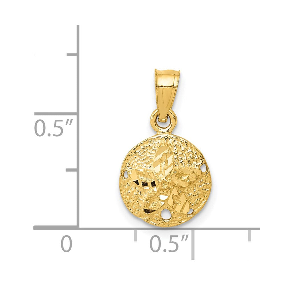 14K Gelbgold Sand Dollar Anhänger