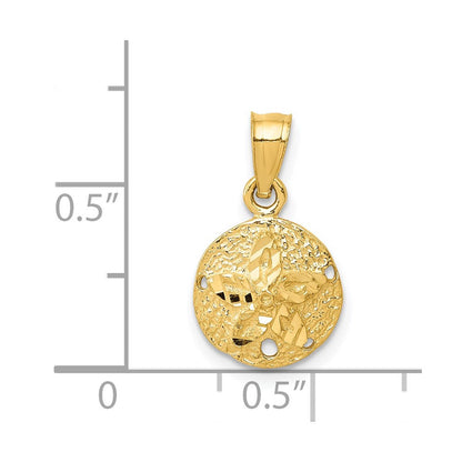 14K Gelbgold Sand Dollar Anhänger