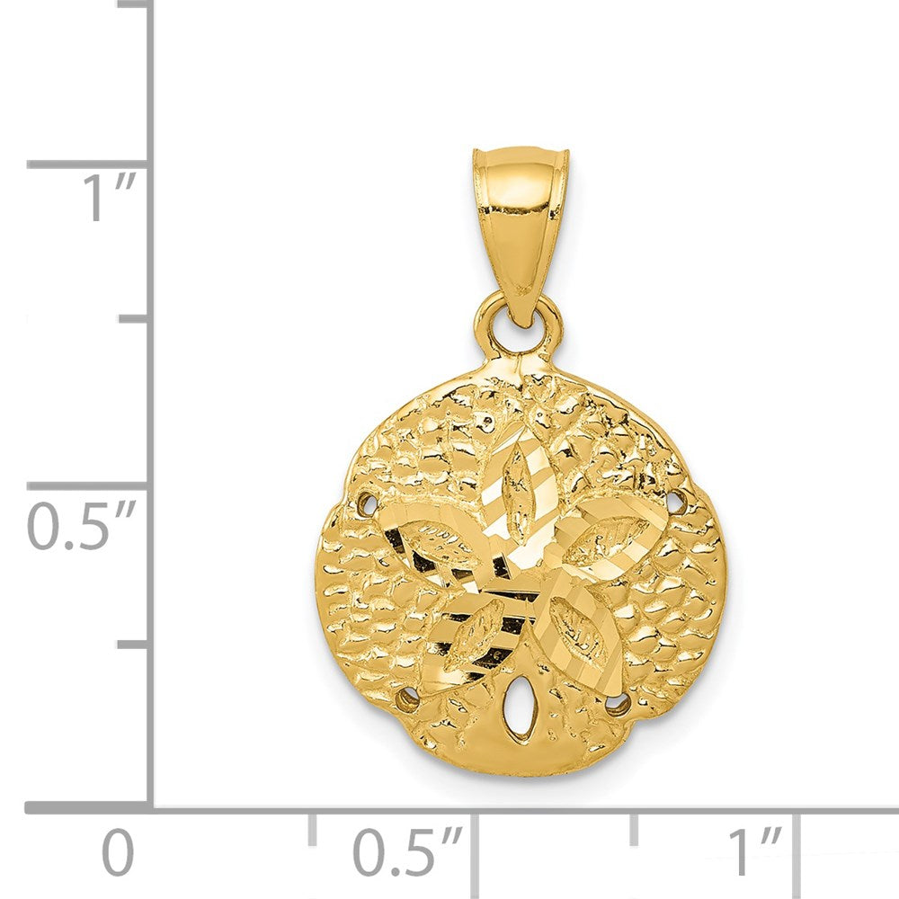 14K Gelbgold Sanddollar-Anhänger