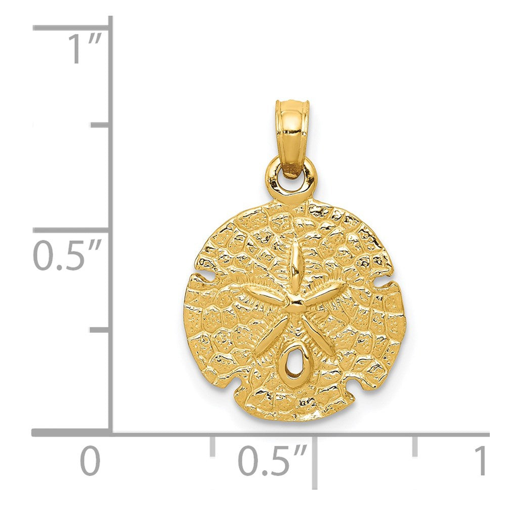 14K Gelbgold Sanddollar-Anhänger