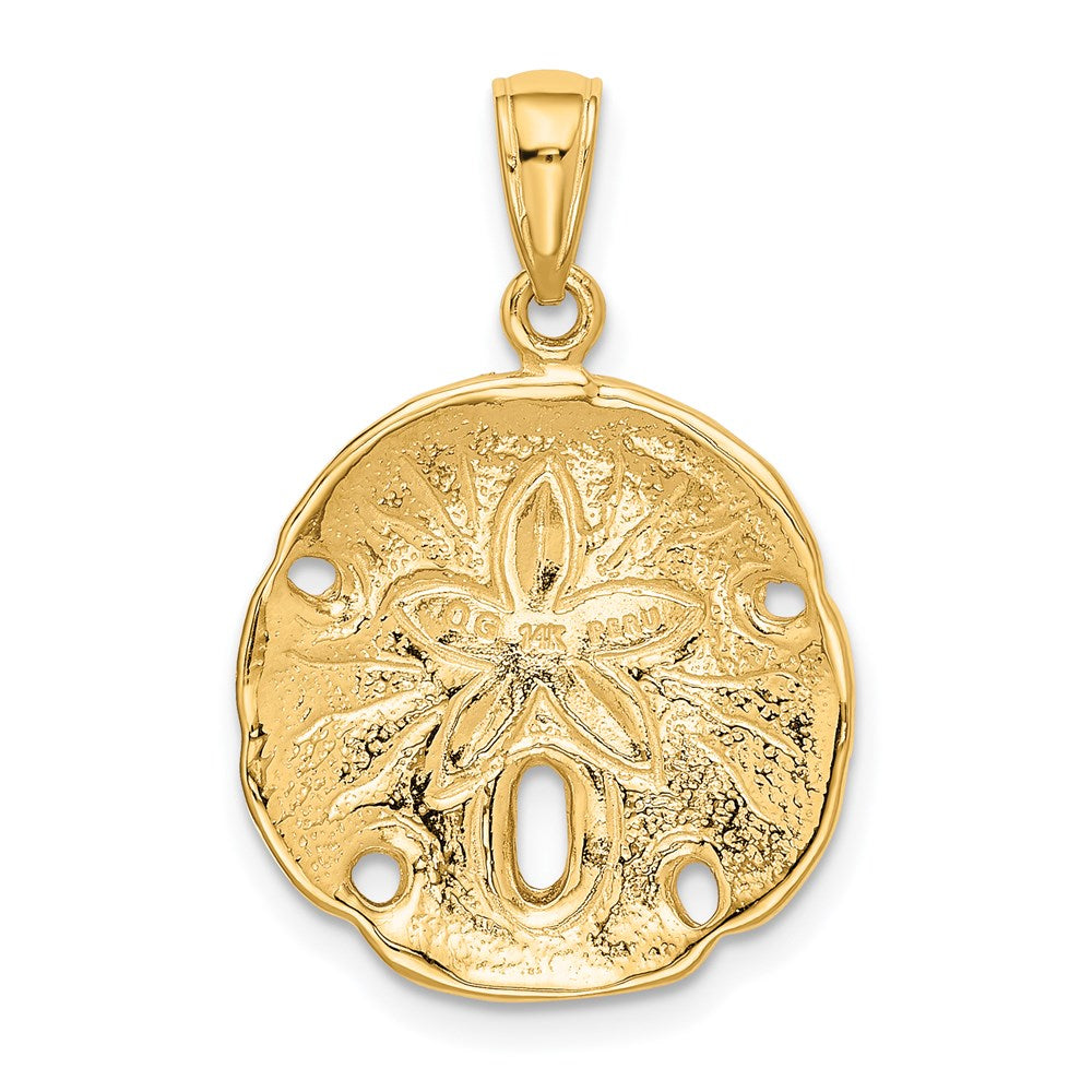 14 Karat Gelbgold Sanddollar-Anhänger