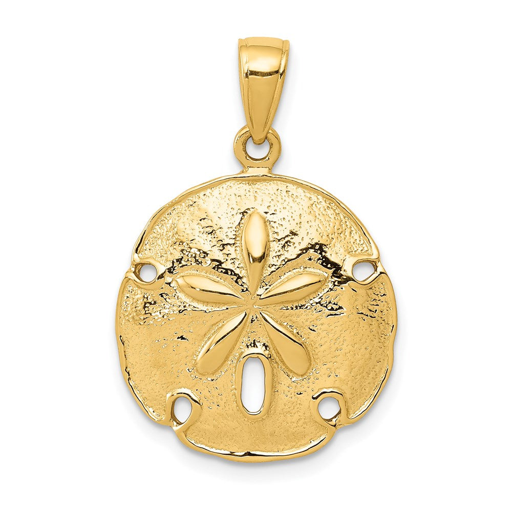14 Karat Gelbgold Sanddollar-Anhänger