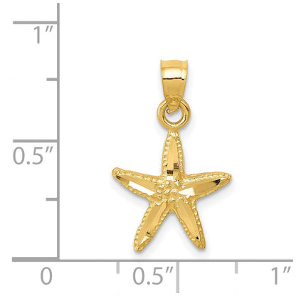 14K Gelbgold Seestern Anhänger
