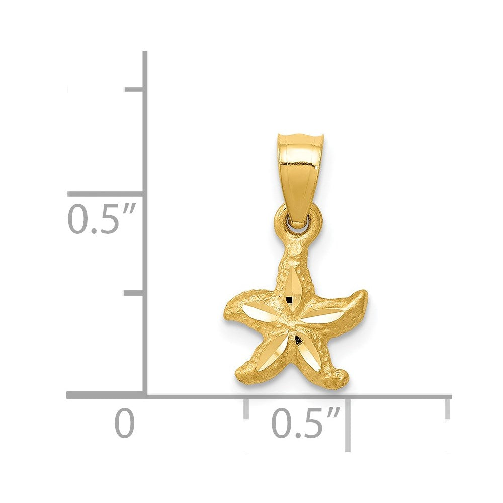 14K Gelbgold Seestern Anhänger