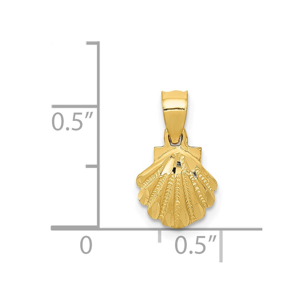 14K Gelbgold Muschel Anhänger