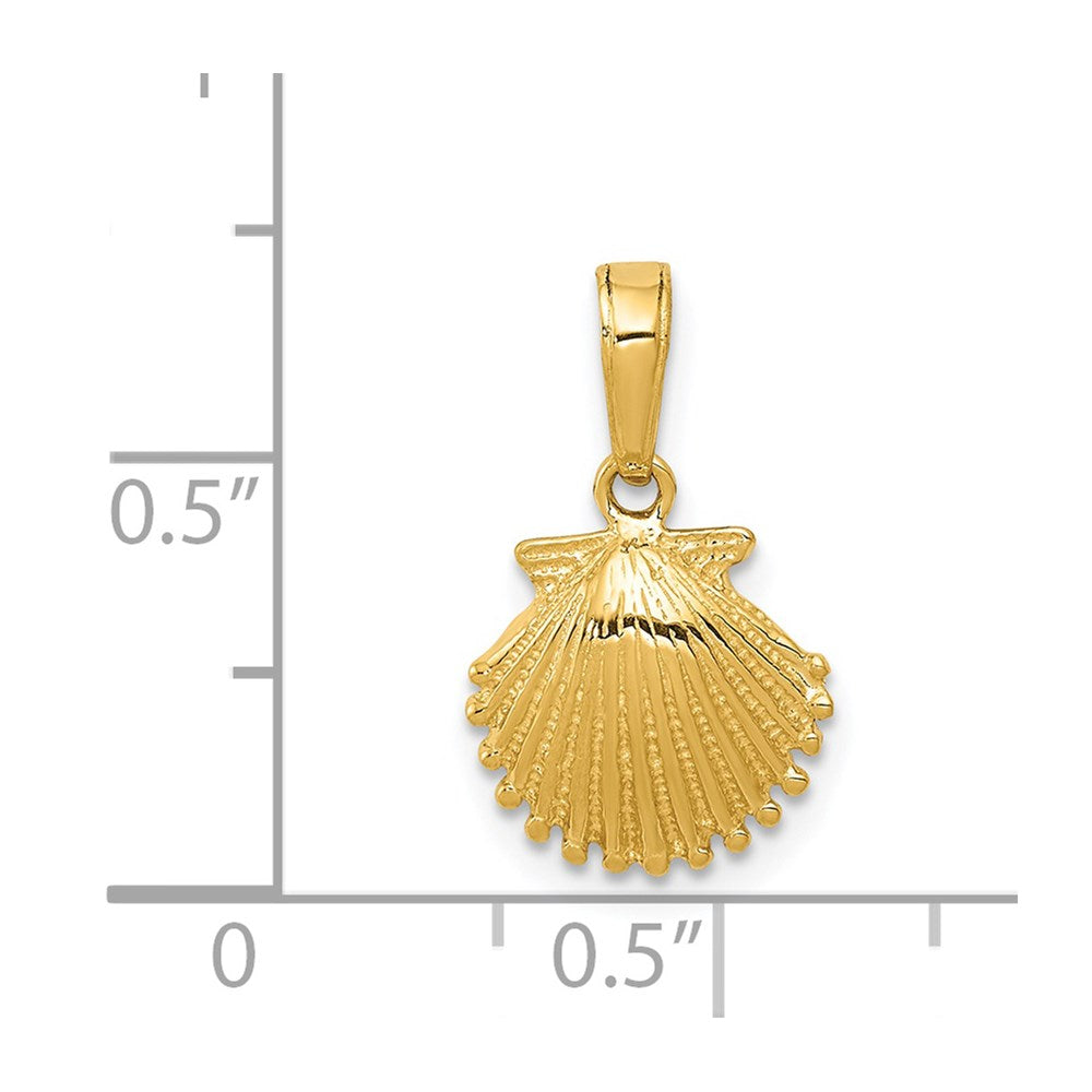 14K Gelbgold Muschel Anhänger