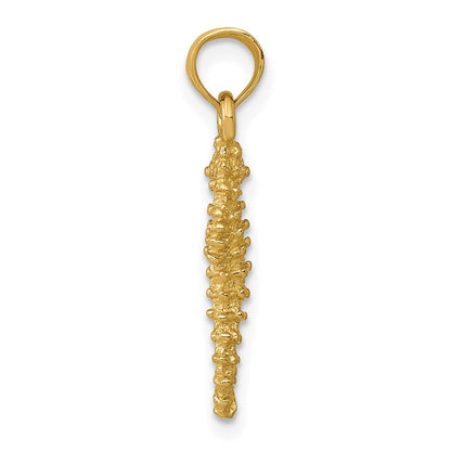 14K Gelbgold Seepferdchen Anhänger