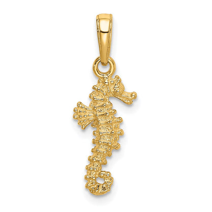 14K Gelbgold Seepferdchen Anhänger