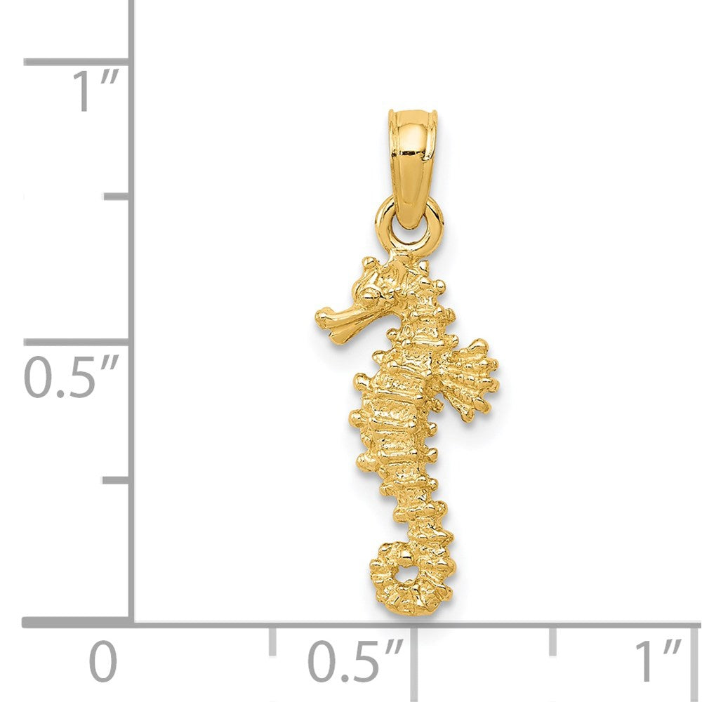 14K Gelbgold Seepferdchen Anhänger
