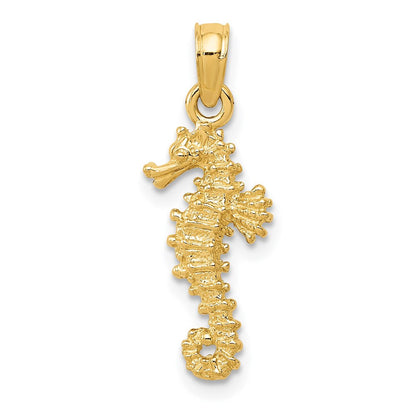 14K Gelbgold Seepferdchen Anhänger