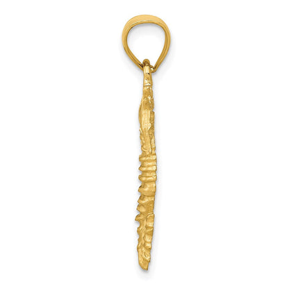 14K Gelbgold Seepferdchen Anhänger