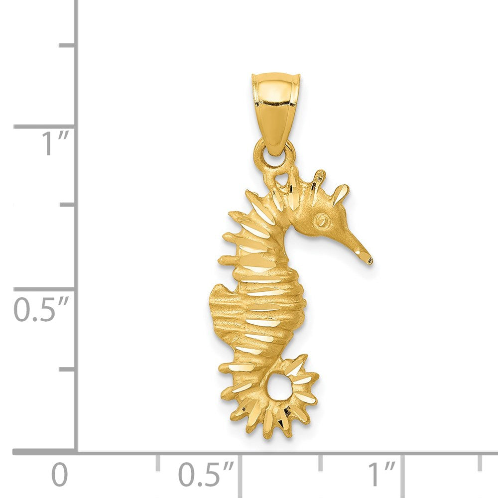 14K Gelbgold Seepferdchen Anhänger