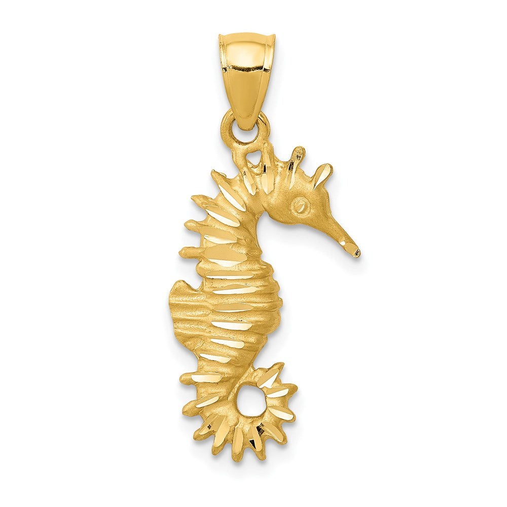 14K Gelbgold Seepferdchen Anhänger