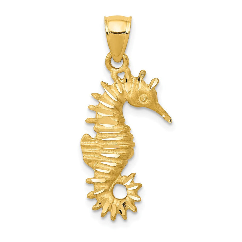 14K Gelbgold Seepferdchen Anhänger